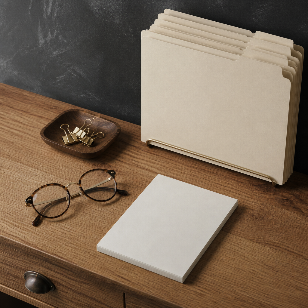 Organised pension paperwork on a desk